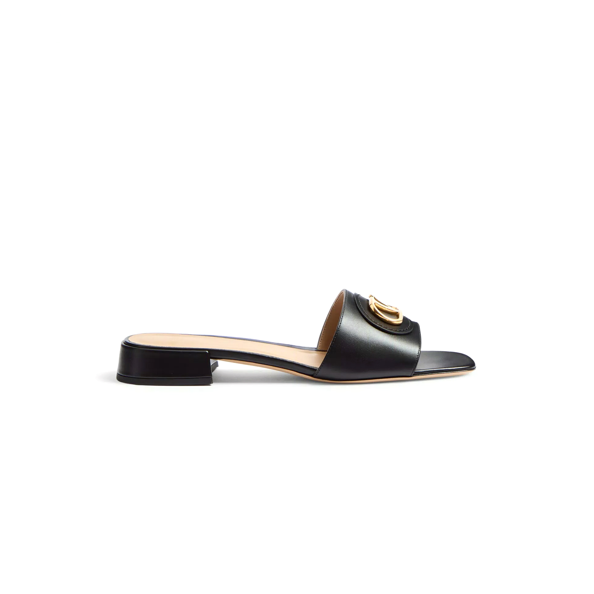 Va1e*ntin0 vlogo signature slide sandal in calfskin 20mm 6w0s0lt0dsh_0no